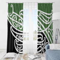 Green Fern New Zealand Kowhai Ngutukak Window Curtain - Polynesian Pride