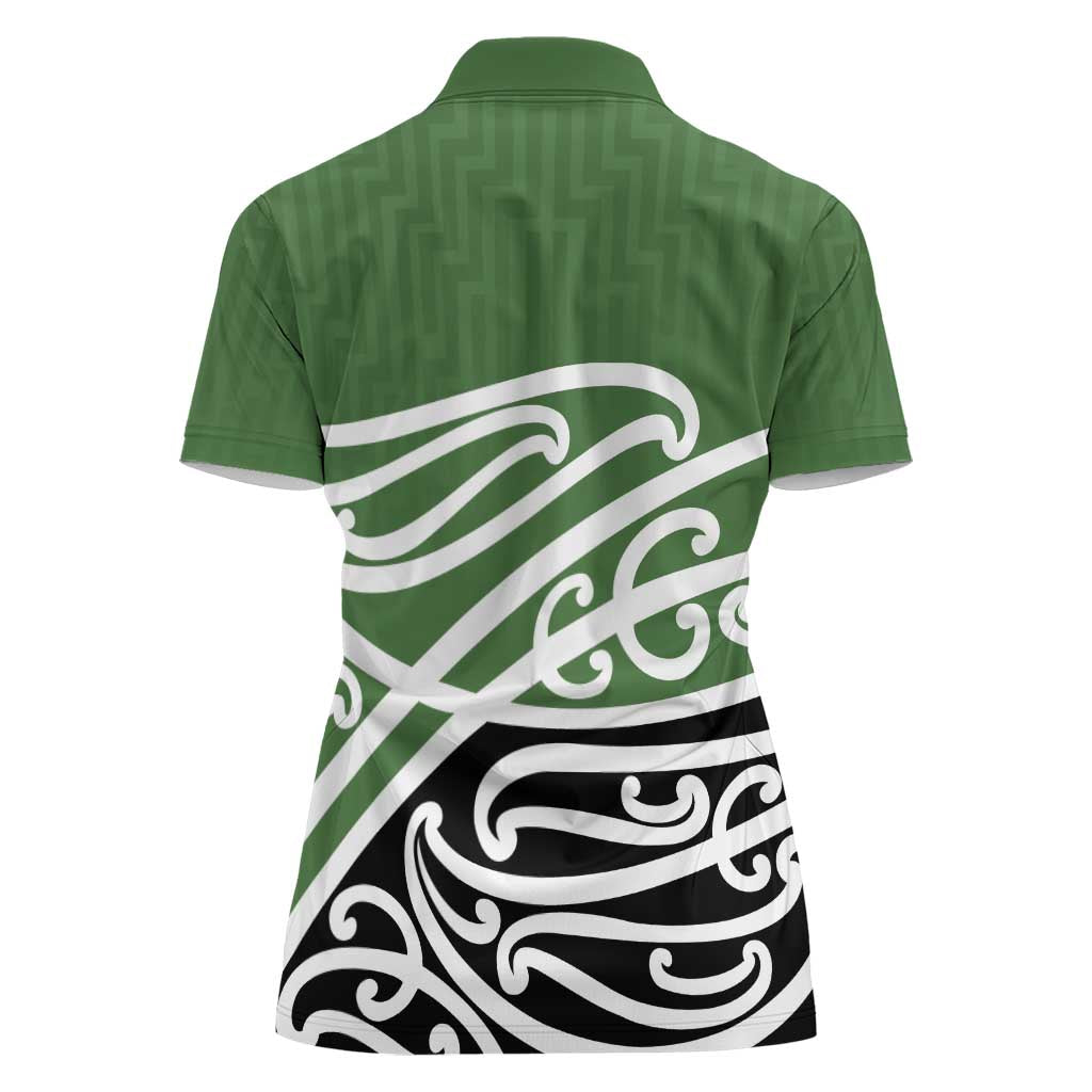 Green Fern New Zealand Kowhai Ngutukak Women Polo Shirt LT9 - Polynesian Pride
