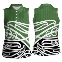 Green Fern New Zealand Kowhai Ngutukak Women Sleeveless Polo Shirt - Polynesian Pride
