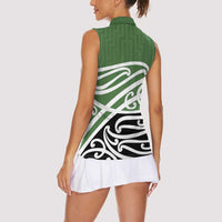 Green Fern New Zealand Kowhai Ngutukak Women Sleeveless Polo Shirt - Polynesian Pride