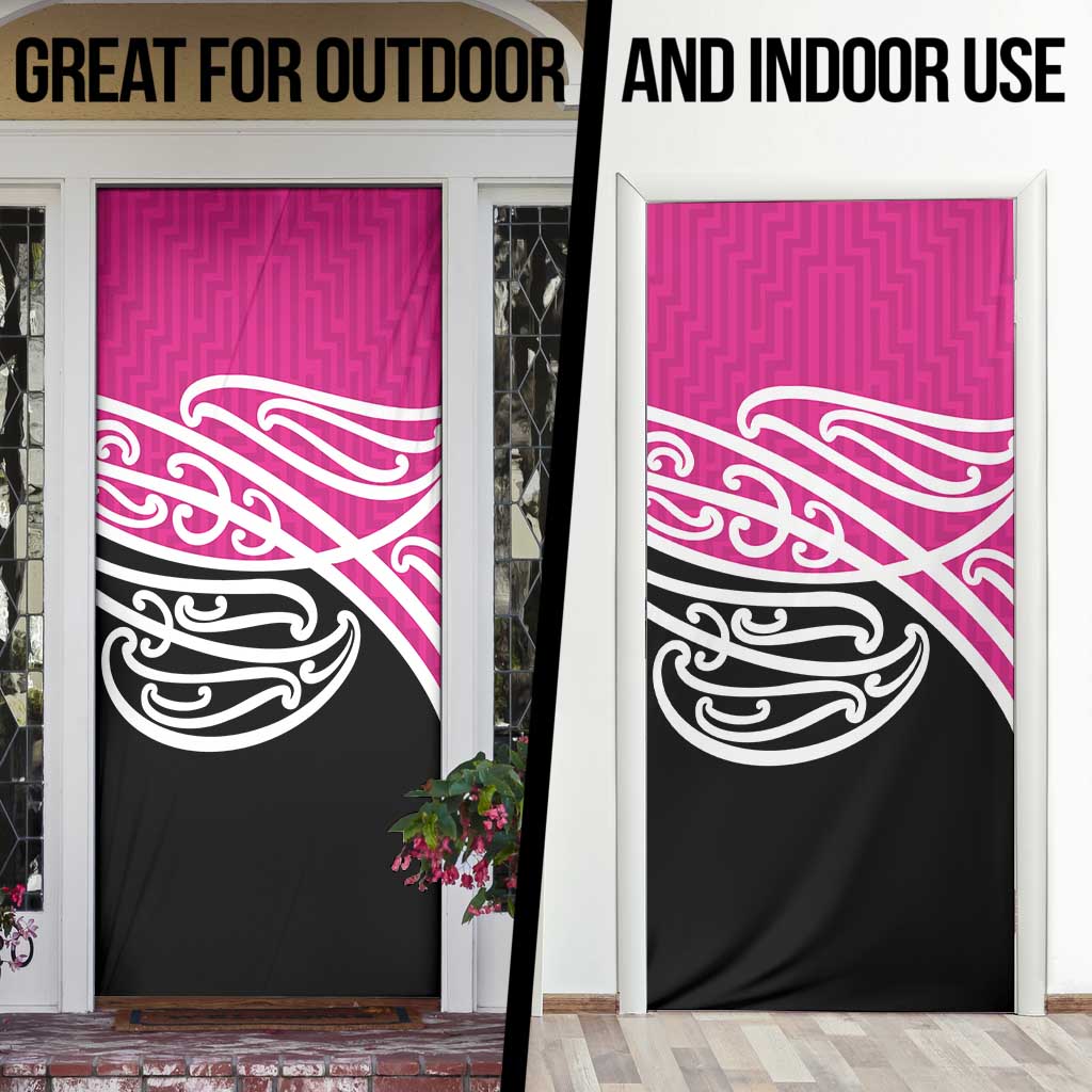 All Pink New Zealand Kowhai Ngutukak Door Cover - Polynesian Pride