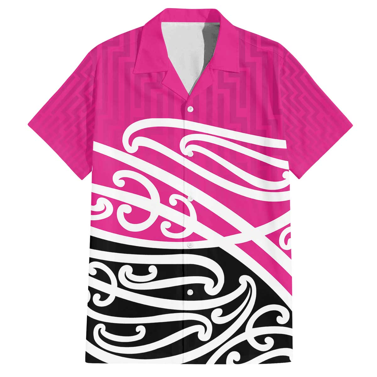 All Pink New Zealand Kowhai Ngutukak Family Matching Off The Shoulder Long Sleeve Dress and Hawaiian Shirt - Polynesian Pride
