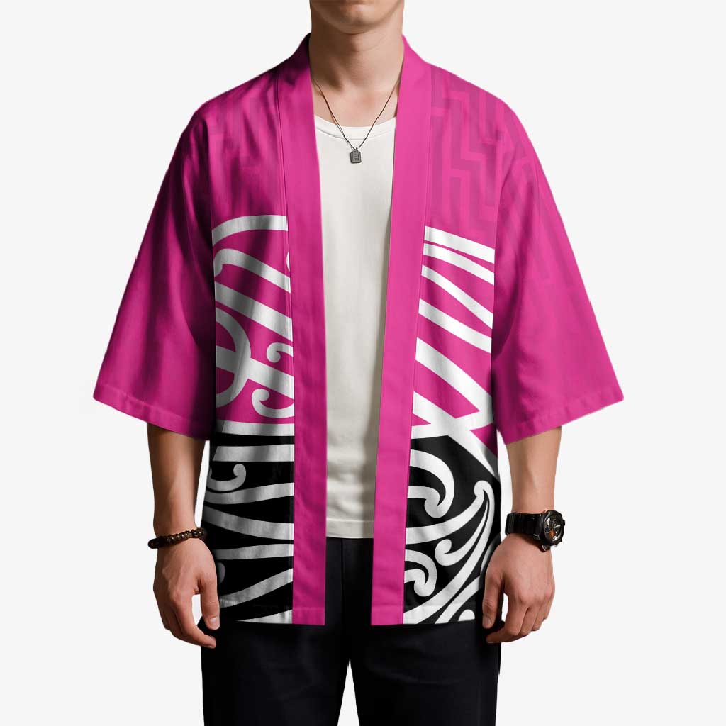 All Pink New Zealand Kowhai Ngutukak Kimono - Polynesian Pride