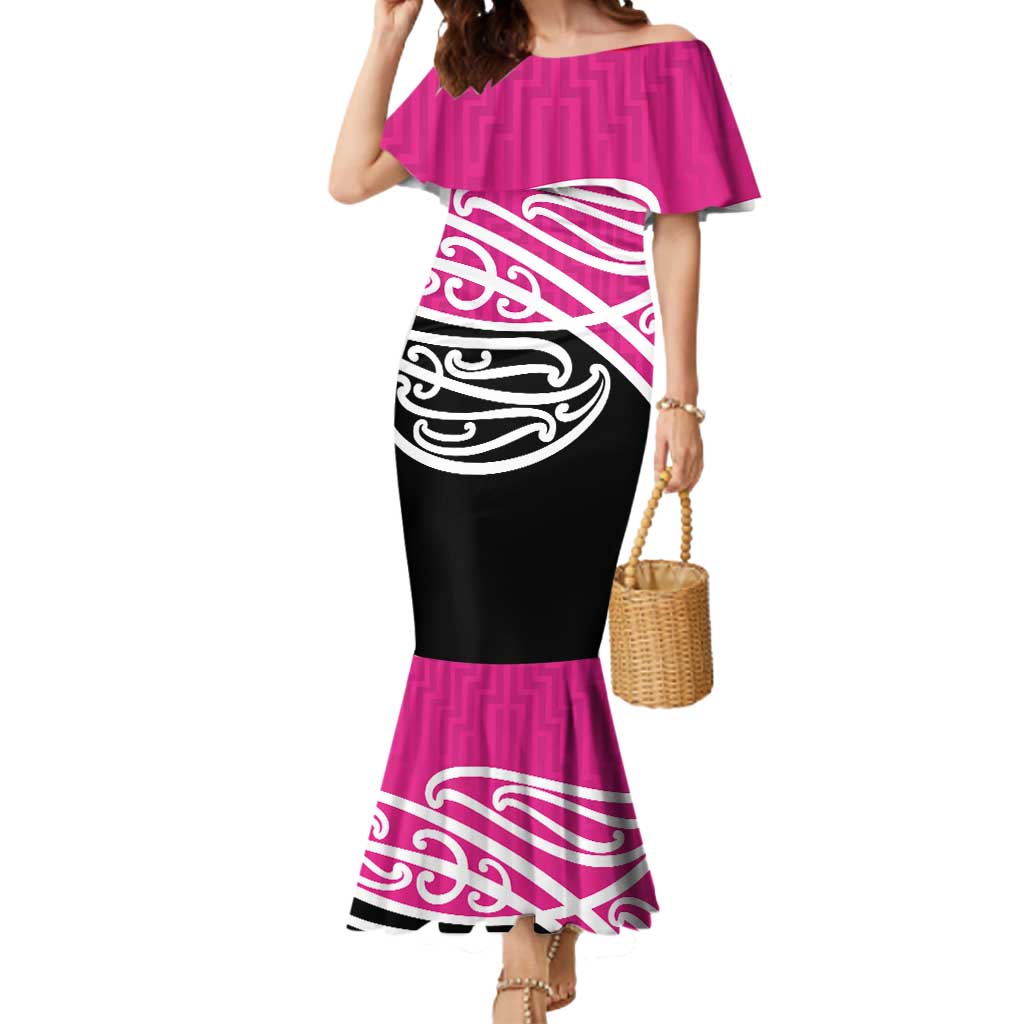 All Pink New Zealand Kowhai Ngutukak Mermaid Dress - Polynesian Pride
