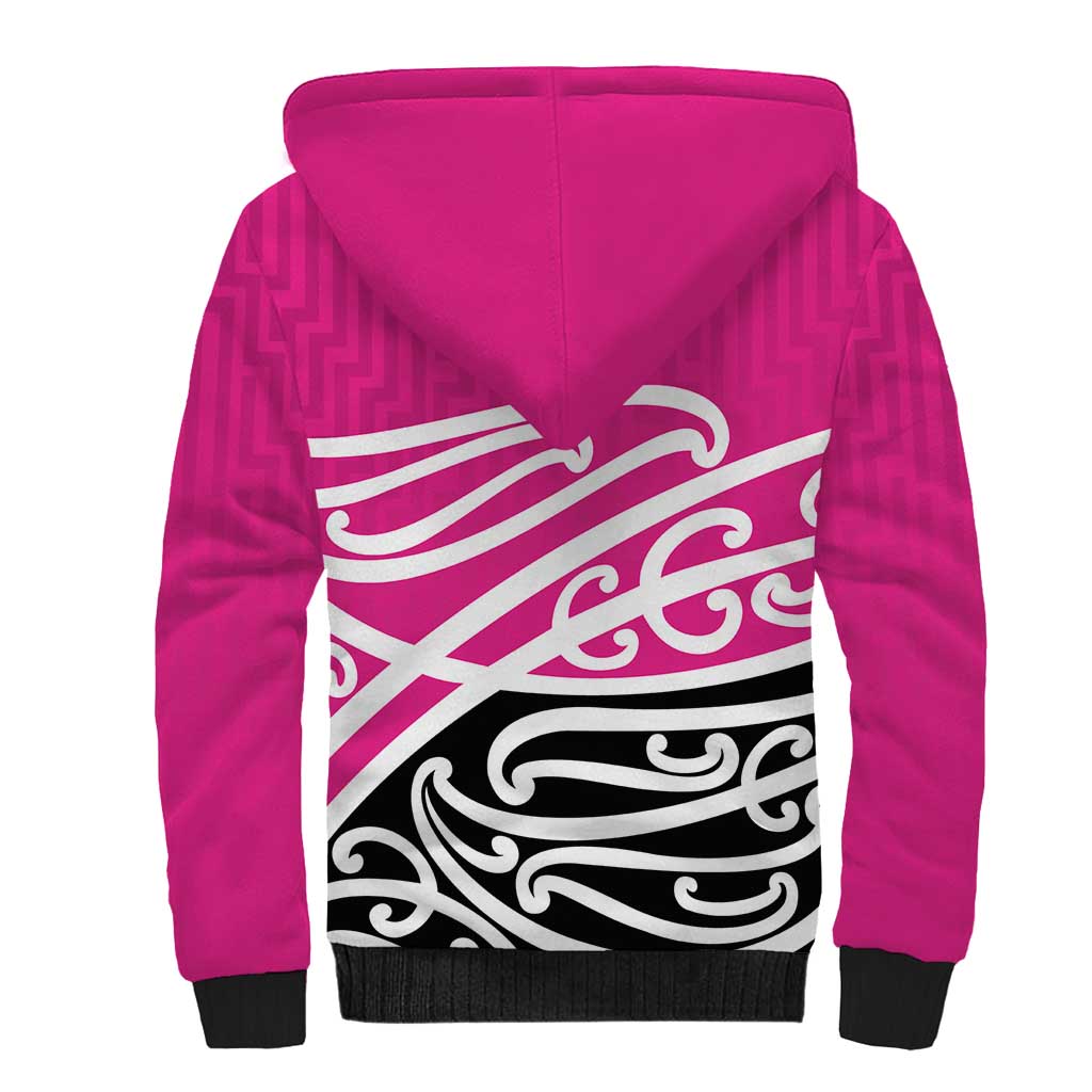 All Pink New Zealand Kowhai Ngutukak Sherpa Hoodie - Polynesian Pride