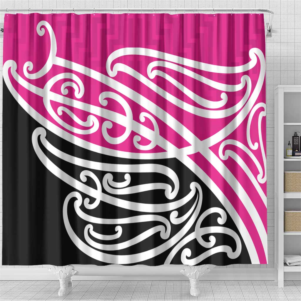 All Pink New Zealand Kowhai Ngutukak Shower Curtain - Polynesian Pride