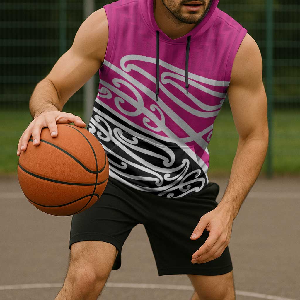 All Pink New Zealand Kowhai Ngutukak Sleeveless Hoodie - Polynesian Pride