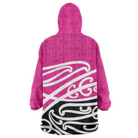 All Pink New Zealand Kowhai Ngutukak Wearable Blanket Hoodie - Polynesian Pride