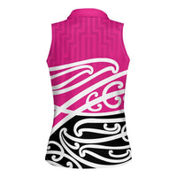 All Pink New Zealand Kowhai Ngutukak Women Sleeveless Polo Shirt - Polynesian Pride