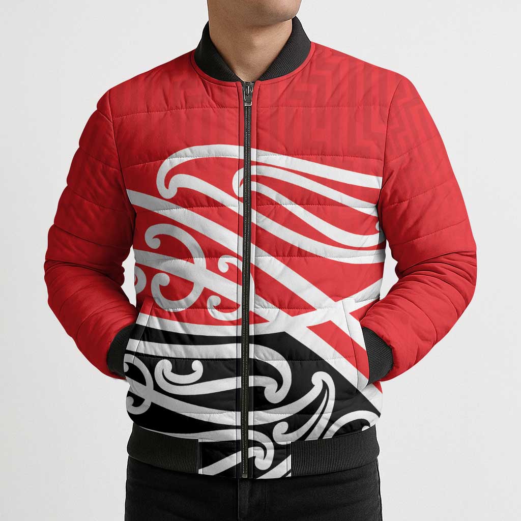 All Red New Zealand Kowhai Ngutukak Bomber Puffer Jacket - Polynesian Pride