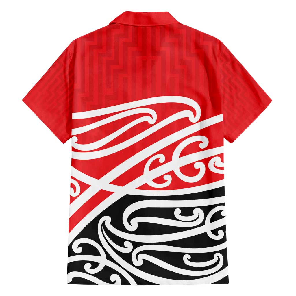 All Red New Zealand Kowhai Ngutukak Family Matching Long Sleeve Bodycon Dress and Hawaiian Shirt - Polynesian Pride