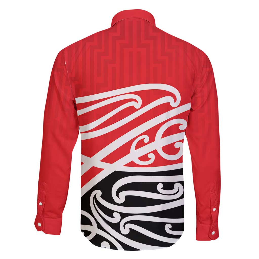 All Red New Zealand Kowhai Ngutukak Family Matching Mermaid Dress and Hawaiian Shirt - Polynesian Pride