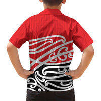 All Red New Zealand Kowhai Ngutukak Family Matching Off Shoulder Short Dress and Hawaiian Shirt - Polynesian Pride