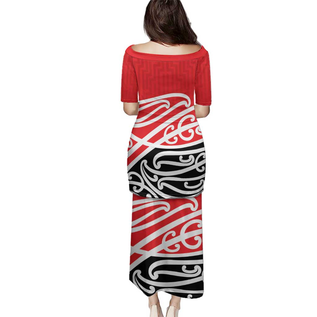 All Red New Zealand Kowhai Ngutukak Family Matching Puletasi and Hawaiian Shirt - Polynesian Pride