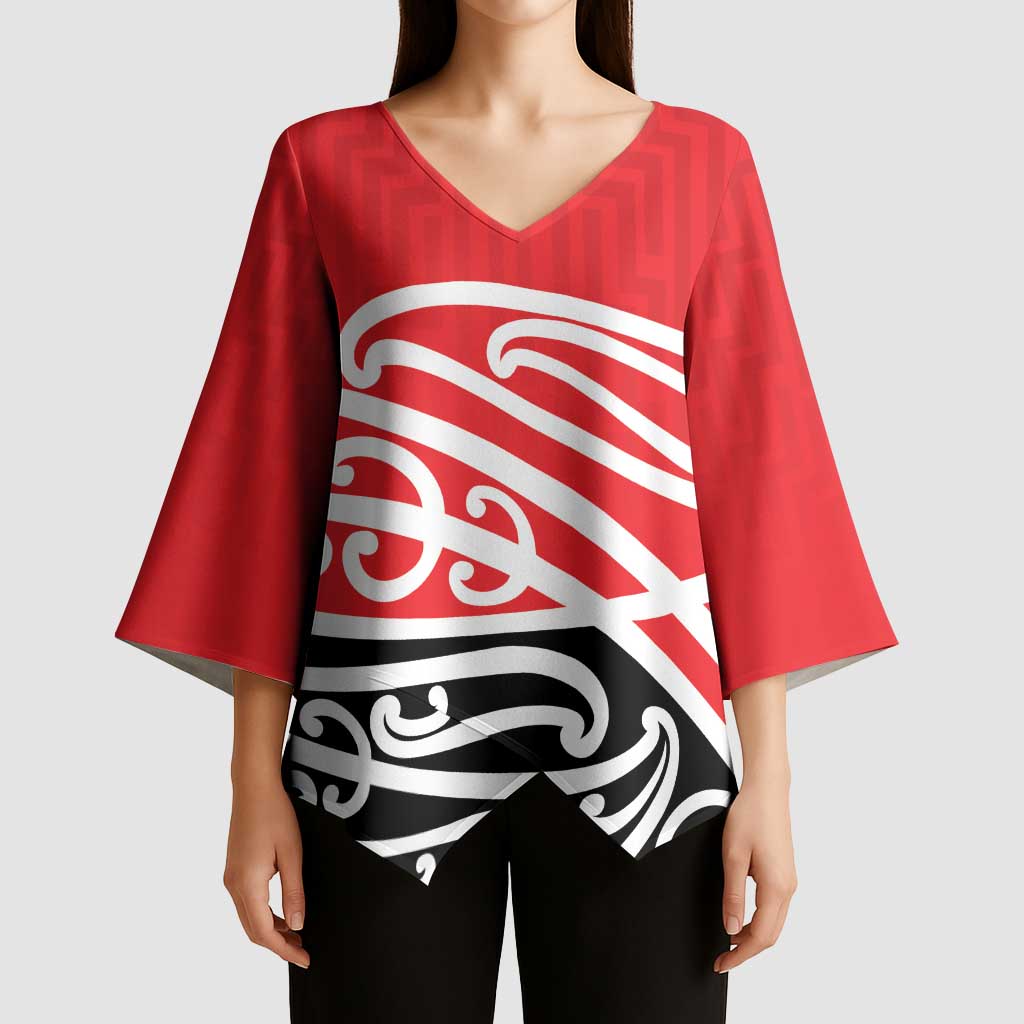 All Red New Zealand Kowhai Ngutukak Kimono Sleeve Blouse - Polynesian Pride