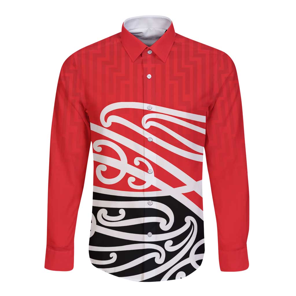 All Red New Zealand Kowhai Ngutukak Long Sleeve Button Shirt - Polynesian Pride