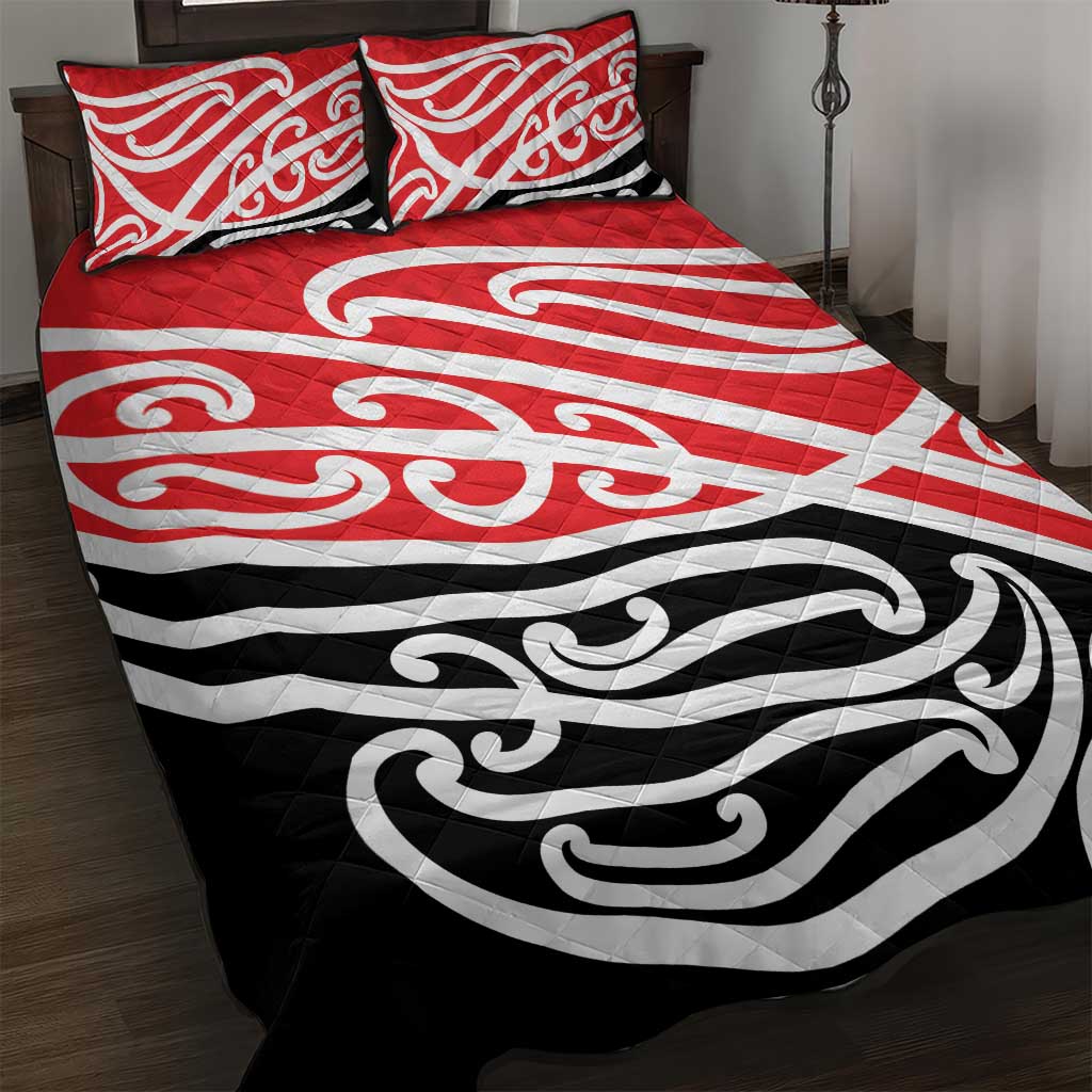 All Red New Zealand Kowhai Ngutukak Quilt Bed Set - Polynesian Pride