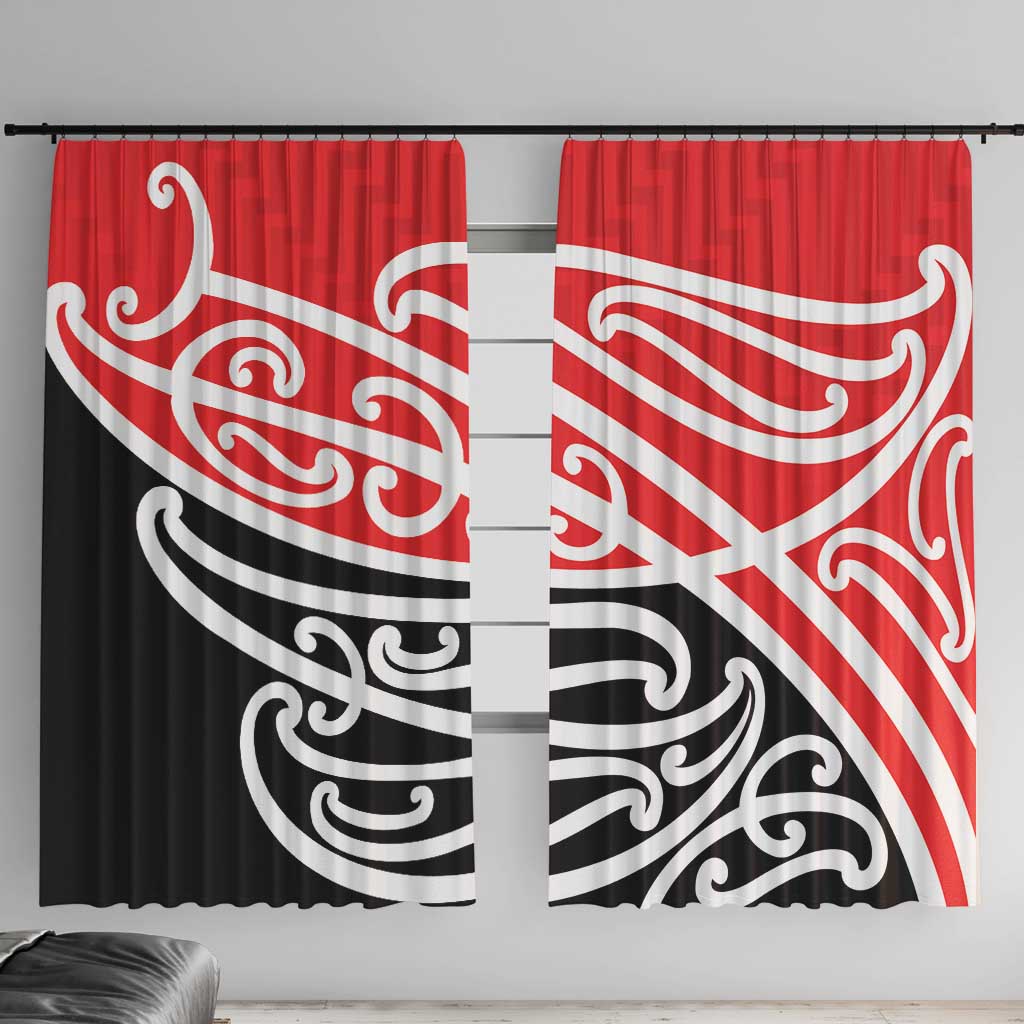 All Red New Zealand Kowhai Ngutukak Window Curtain - Polynesian Pride
