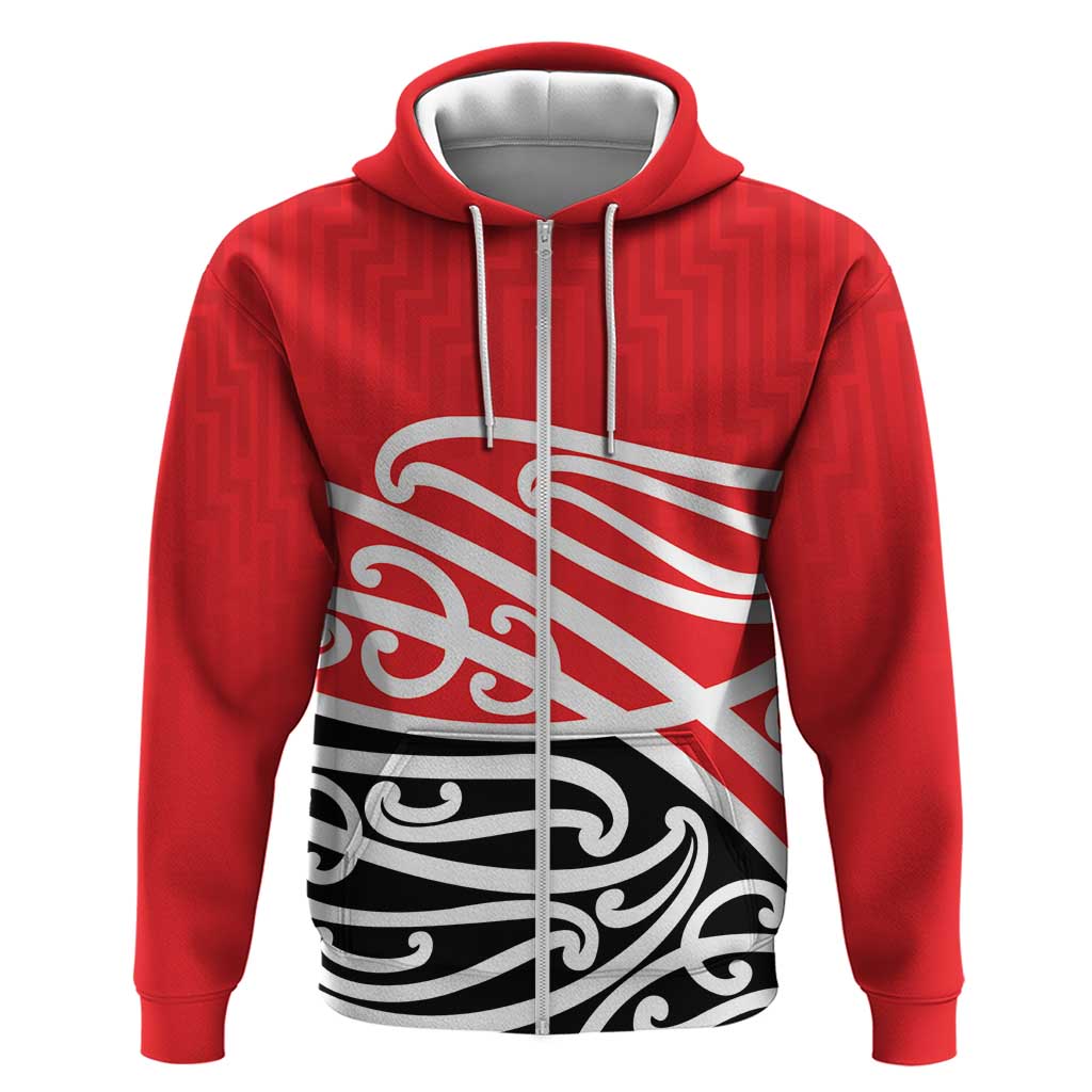 All Red New Zealand Kowhai Ngutukak Zip Hoodie - Polynesian Pride