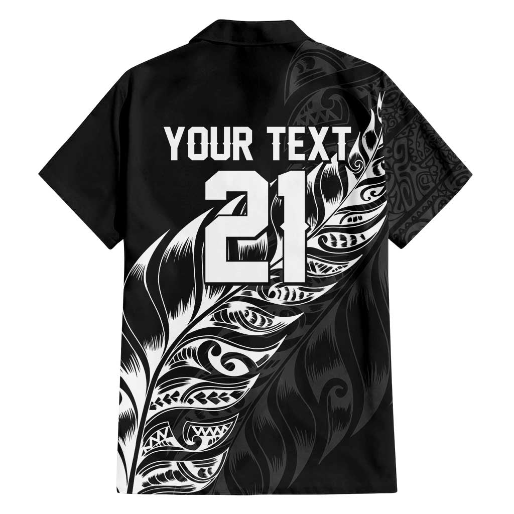 New Zealand Lawn Bowls Custom Family Matching Summer Maxi Dress and Hawaiian Shirt Black Maori Warrior Tribal Silver Fern - Polynesian Pride