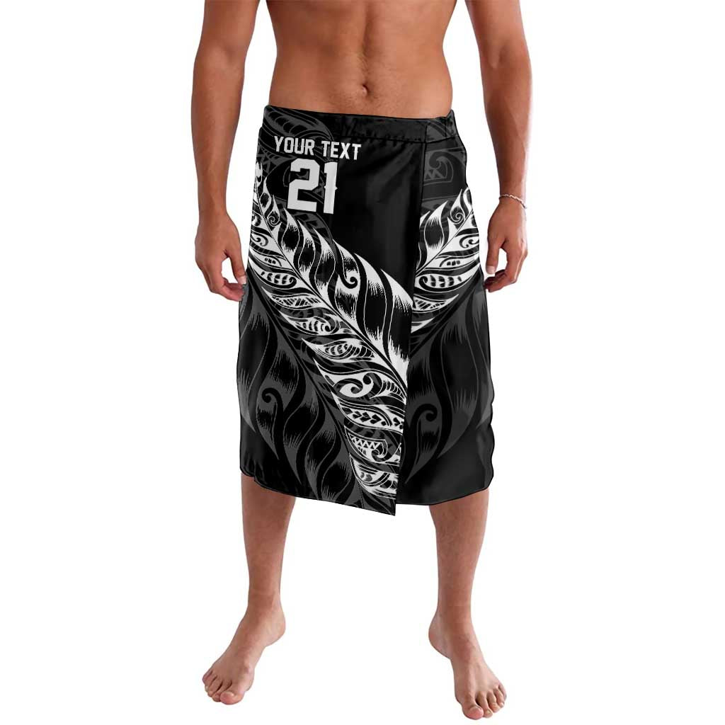 New Zealand Lawn Bowls Custom Lavalava Black Maori Warrior Tribal Silver Fern - Polynesian Pride