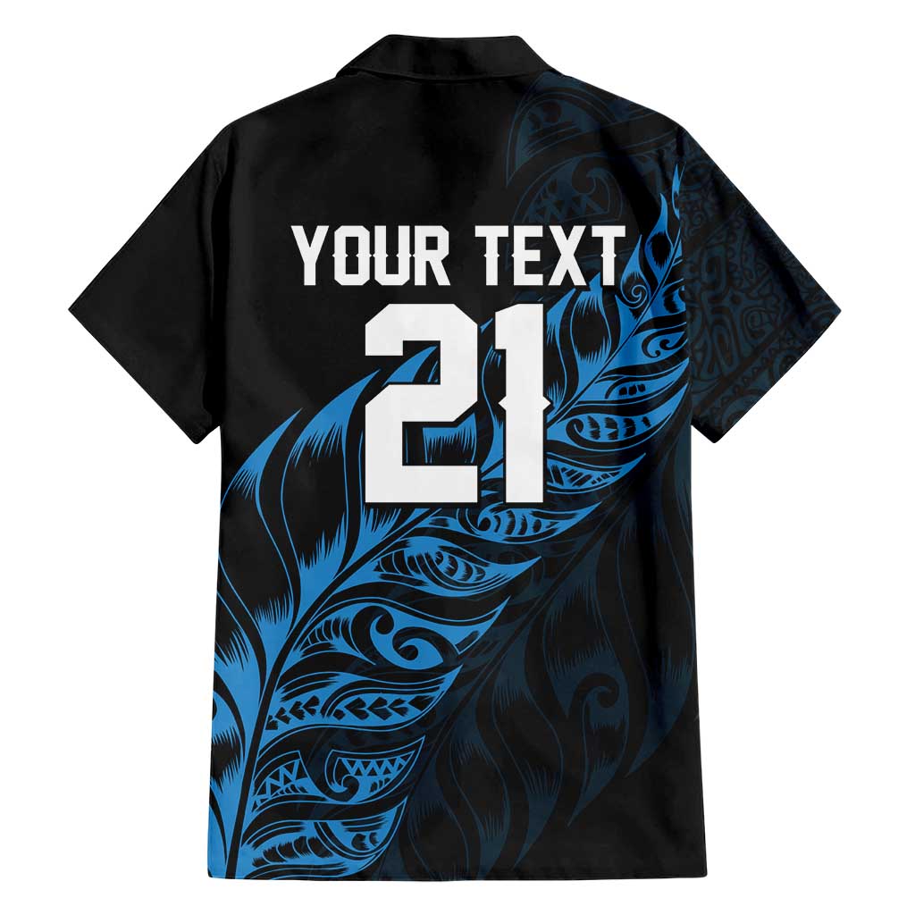 New Zealand Lawn Bowls Custom Family Matching Short Sleeve Bodycon Dress and Hawaiian Shirt Blue Maori Warrior Tribal Silver Fern - Polynesian Pride