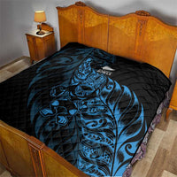 New Zealand Lawn Bowls Quilt Blue Maori Warrior Tribal Silver Fern - Polynesian Pride