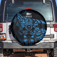 New Zealand Lawn Bowls Spare Tire Cover Blue Maori Warrior Tribal Silver Fern - Polynesian Pride