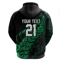 New Zealand Lawn Bowls Custom Hoodie Green Maori Warrior Tribal Silver Fern - Polynesian Pride