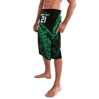 New Zealand Lawn Bowls Custom Lavalava Green Maori Warrior Tribal Silver Fern - Polynesian Pride
