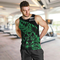 New Zealand Lawn Bowls Custom Men Tank Top Green Maori Warrior Tribal Silver Fern - Polynesian Pride
