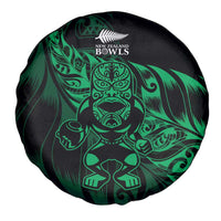 New Zealand Lawn Bowls Spare Tire Cover Green Maori Warrior Tribal Silver Fern - Polynesian Pride