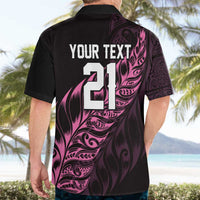 New Zealand Lawn Bowls Custom Hawaiian Shirt Pink Maori Warrior Tribal Silver Fern - Polynesian Pride