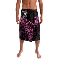 New Zealand Lawn Bowls Custom Lavalava Pink Maori Warrior Tribal Silver Fern - Polynesian Pride