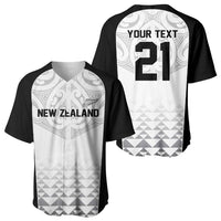 World Football 2026 New Zealand Custom Baseball Jersey All White Fern Maori Tribal LT9 - Polynesian Pride