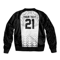 World Football 2026 New Zealand Custom Bomber Jacket All White Fern Maori Tribal LT9 - Polynesian Pride