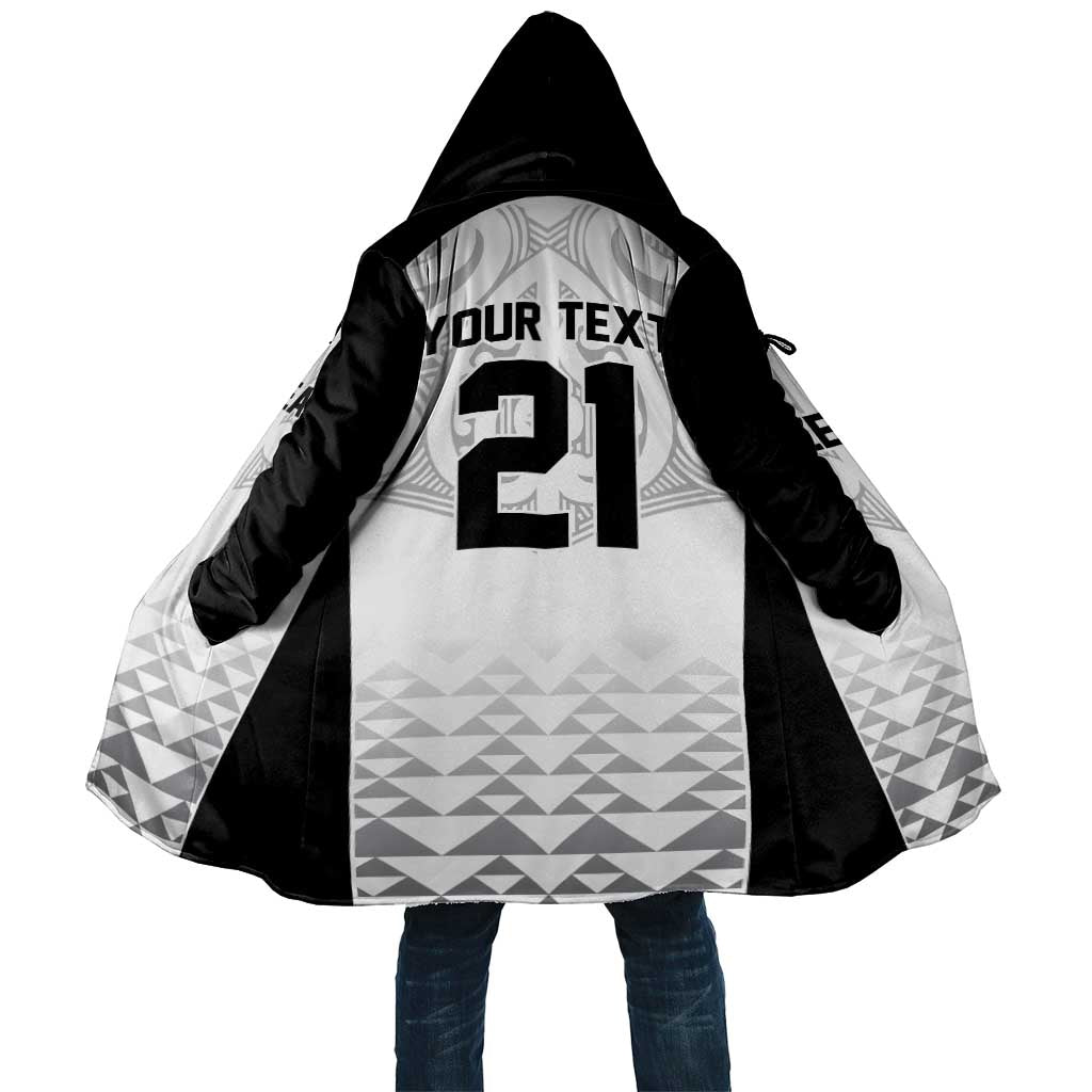 World Football 2026 New Zealand Custom Cloak All White Fern Maori Tribal LT9 Unisex White - Polynesian Pride