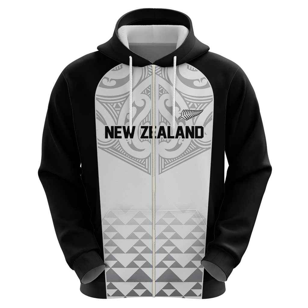 World Football 2026 New Zealand Custom Hoodie All White Fern Maori Tribal LT9 - Polynesian Pride