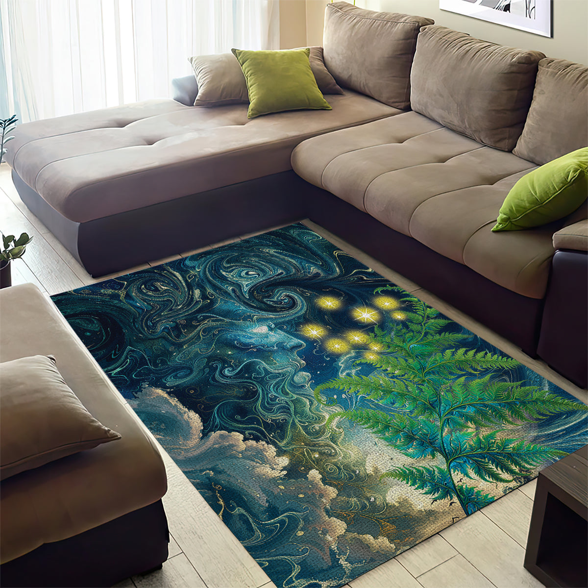 New Zealand Matariki Waipuna-a-rangi Area Rug He Roimata o Rangi