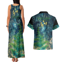 New Zealand Matariki Waipuna-a-rangi Couples Matching Tank Maxi Dress and Hawaiian Shirt He Roimata o Rangi LT9 - Polynesian Pride