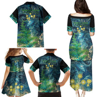 New Zealand Matariki Waipuna-a-rangi Family Matching Puletasi and Hawaiian Shirt He Roimata o Rangi LT9 - Polynesian Pride