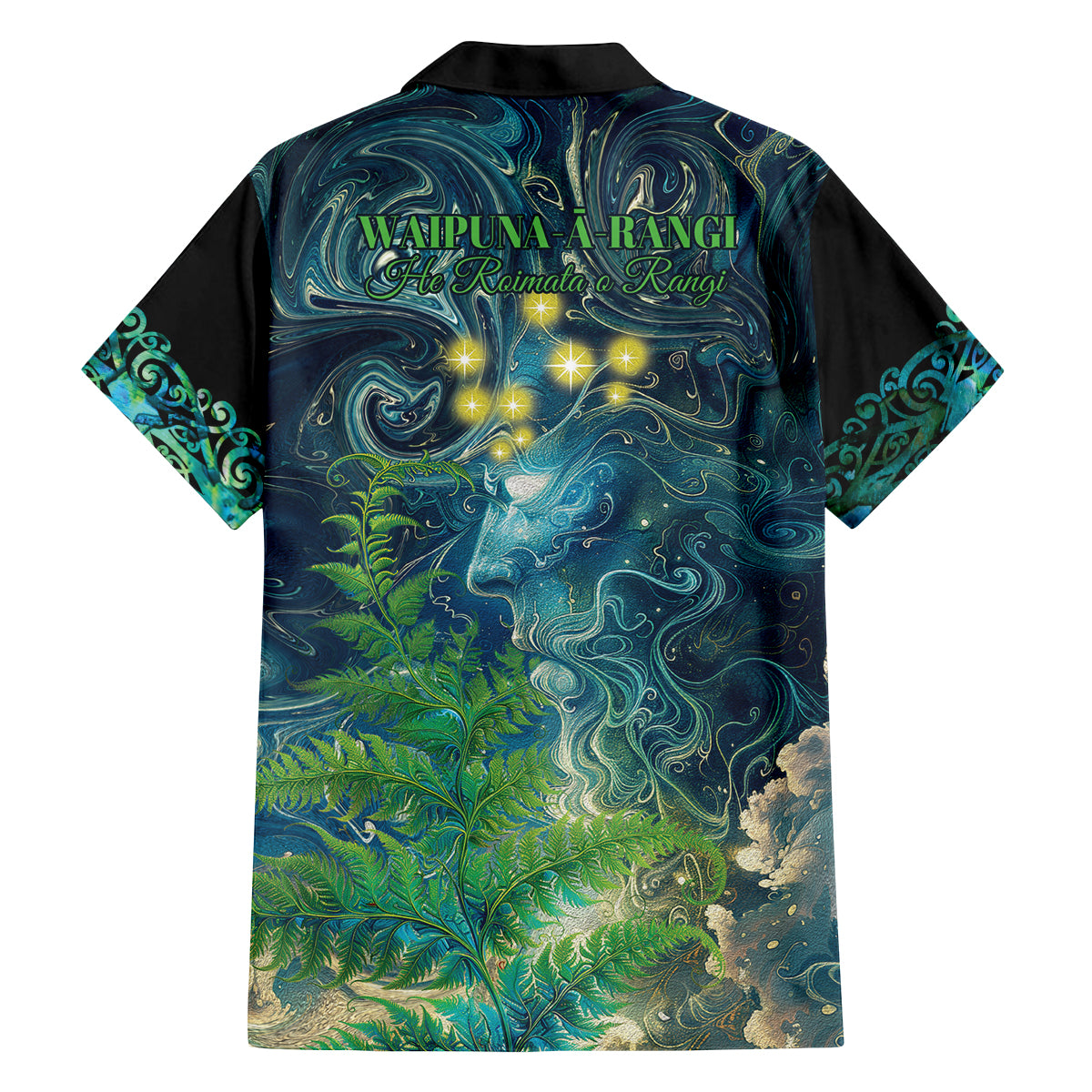 New Zealand Matariki Waipuna-a-rangi Family Matching Puletasi and Hawaiian Shirt He Roimata o Rangi LT9 - Polynesian Pride