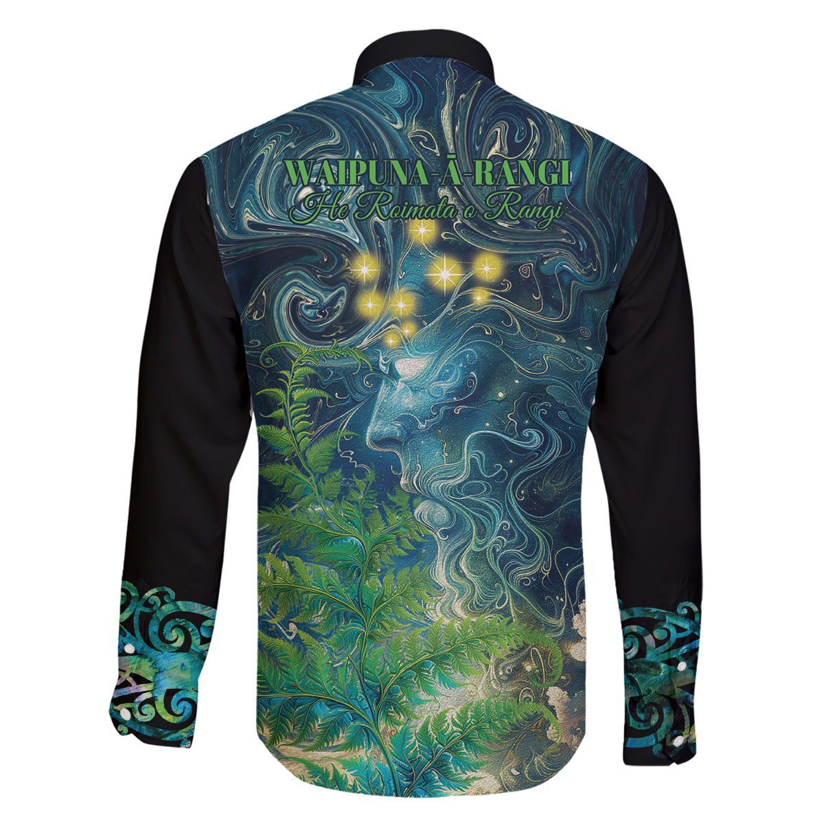 New Zealand Matariki Waipuna-a-rangi Family Matching Puletasi and Hawaiian Shirt He Roimata o Rangi LT9 - Polynesian Pride