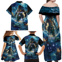 New Zealand Matariki Waita Family Matching Off Shoulder Maxi Dress and Hawaiian Shirt The Way Of The Water