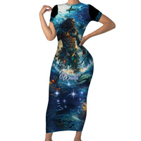 New Zealand Matariki Waita Family Matching Short Sleeve Bodycon Dress and Hawaiian Shirt The Way Of The Water