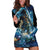 New Zealand Matariki Waita Hoodie Dress The Way Of The Water