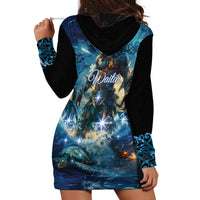 New Zealand Matariki Waita Hoodie Dress The Way Of The Water LT9 - Polynesian Pride