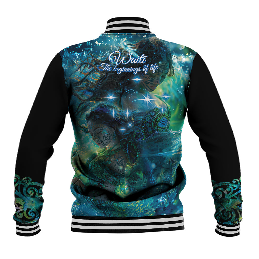 New Zealand Matariki Waiti Baseball Jacket The Beginnings Of Life LT9 - Polynesian Pride