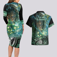 New Zealand Matariki Waiti Couples Matching Long Sleeve Bodycon Dress and Hawaiian Shirt Waimori and The Origin Of Life LT9 - Polynesian Pride