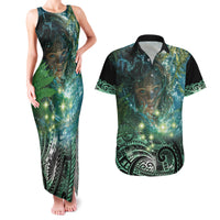 New Zealand Matariki Waiti Couples Matching Tank Maxi Dress and Hawaiian Shirt Waimori and The Origin Of Life LT9 Black - Polynesian Pride